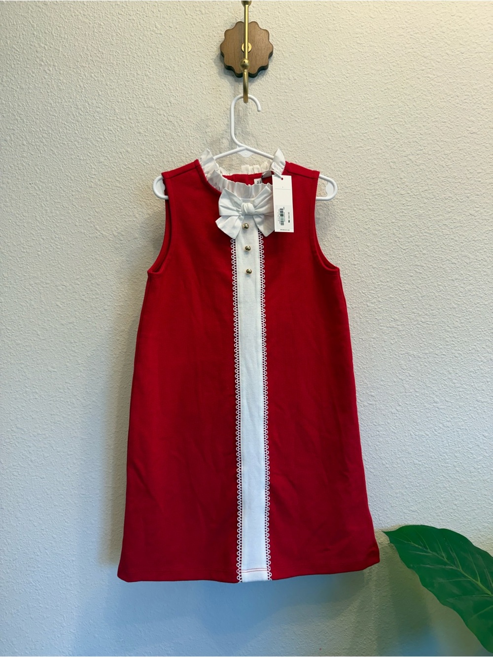 Janie and Jack Lace Trim Ponte Dress | Girls Sz 7 NWT